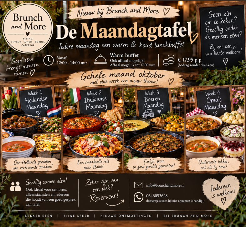 De Maandagtafel bij Brunch and More